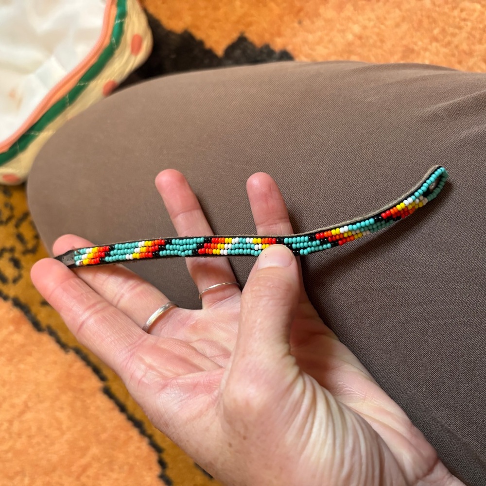 Colorful Beaded Leather Bracelet